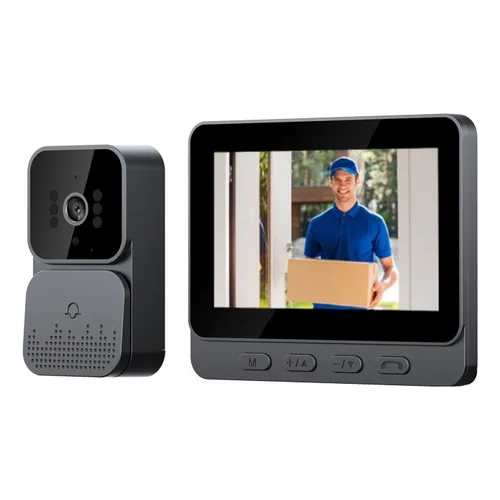 Câmera de Campainha de vídeo sem fio com tela de aldrava de porta bidirecional infravermelha versão noturna em casa