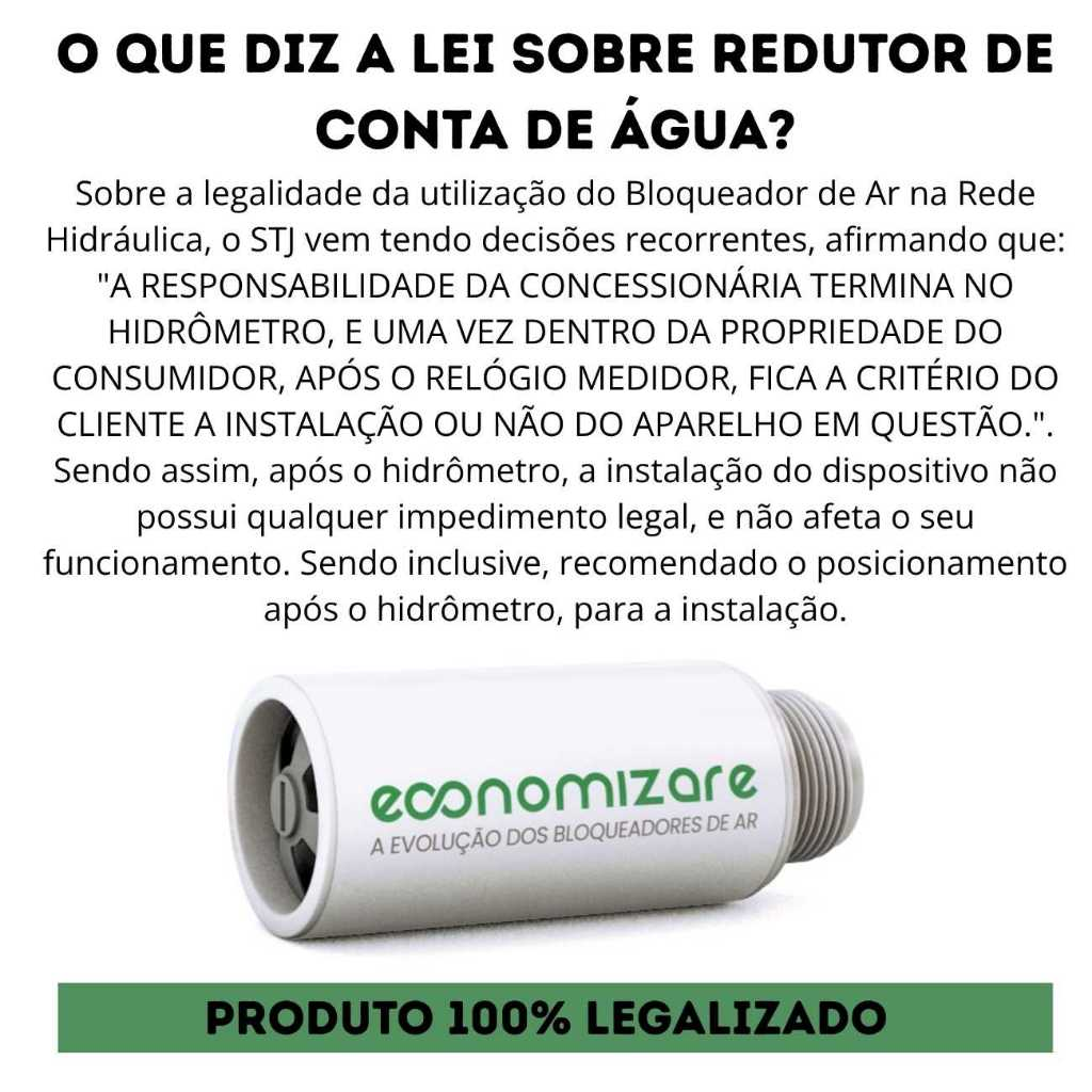 Bloqueador De Ar Redutor Conta Água - Economizare - Economia