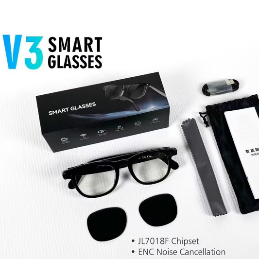 2025 V3 Wi-Fi Novos Óculos Inteligentes Para Câmera Al BlueTooth HD Chamada Assistente De Voz À Prova D'água De Sol Anti