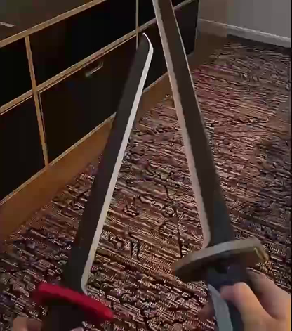 Espada de Samurai Brinquedo Realista Alta Qualidade Katana Led Efeito Fumaça e Faísca 0,80 Centímetros