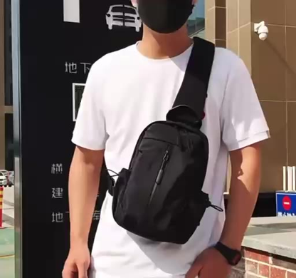 Bolsa Mochila Pochete Grande Transversal Masculino Chest Bags De Ombro Impermeável X066 LING