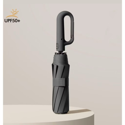 Guarda-chuva Automático Proteção Solar UV Dobrável Anel de Fivela Com Black