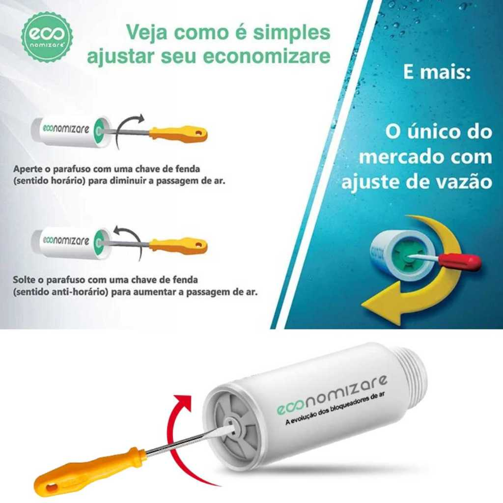 Bloqueador De Ar Redutor Conta Água - Economizare - Economia