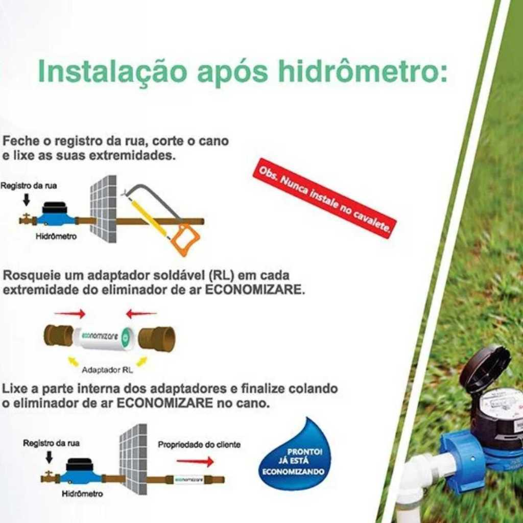 Bloqueador De Ar Redutor Conta Água - Economizare - Economia