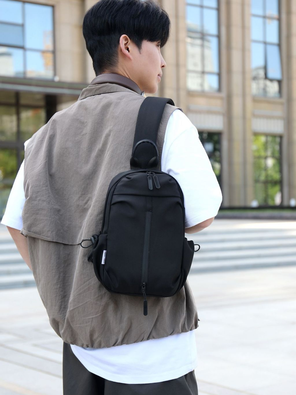 Bolsa Mochila Pochete Grande Transversal Masculino Chest Bags De Ombro Impermeável X066 LING