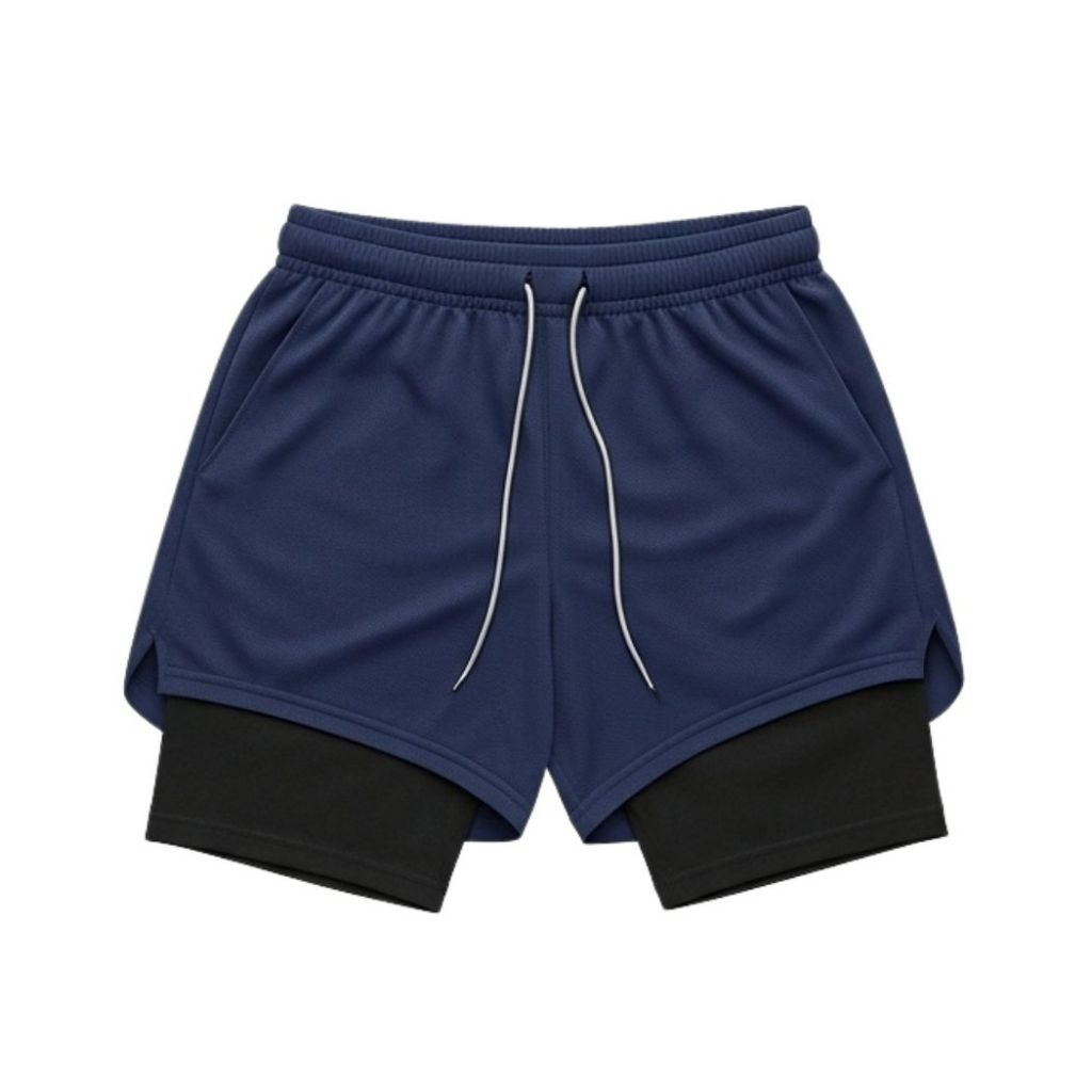 Kit 3 Shorts Masculinos 2 em 1 Também com Bolso Celular/Carteira, Boa sensação ao treinar