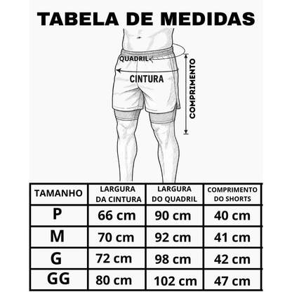 Kit 3 Shorts Masculinos 2 em 1 Também com Bolso Celular/Carteira, Boa sensação ao treinar