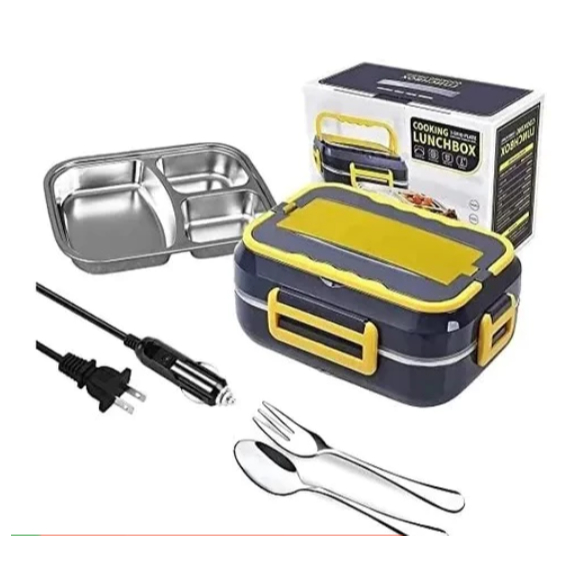 Marmita Elétrica Carro Casa Portátil Bivolt Automática 110v/ 220v E 12V/24V ( Electric Lunch Box)