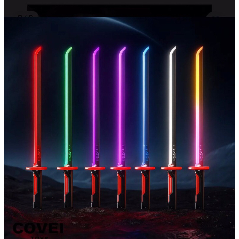 Espada de Samurai Brinquedo Realista Alta Qualidade Katana Led Efeito Fumaça e Faísca 0,80 Centímetros