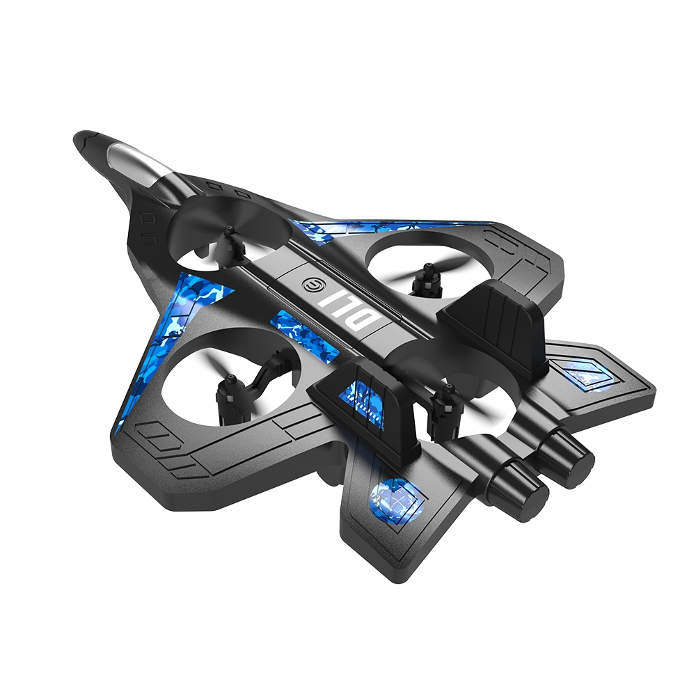 DLI Avião Drone Combat Aircraft Controle Remoto 2.4ghz 4 Motores Presentes para crianças