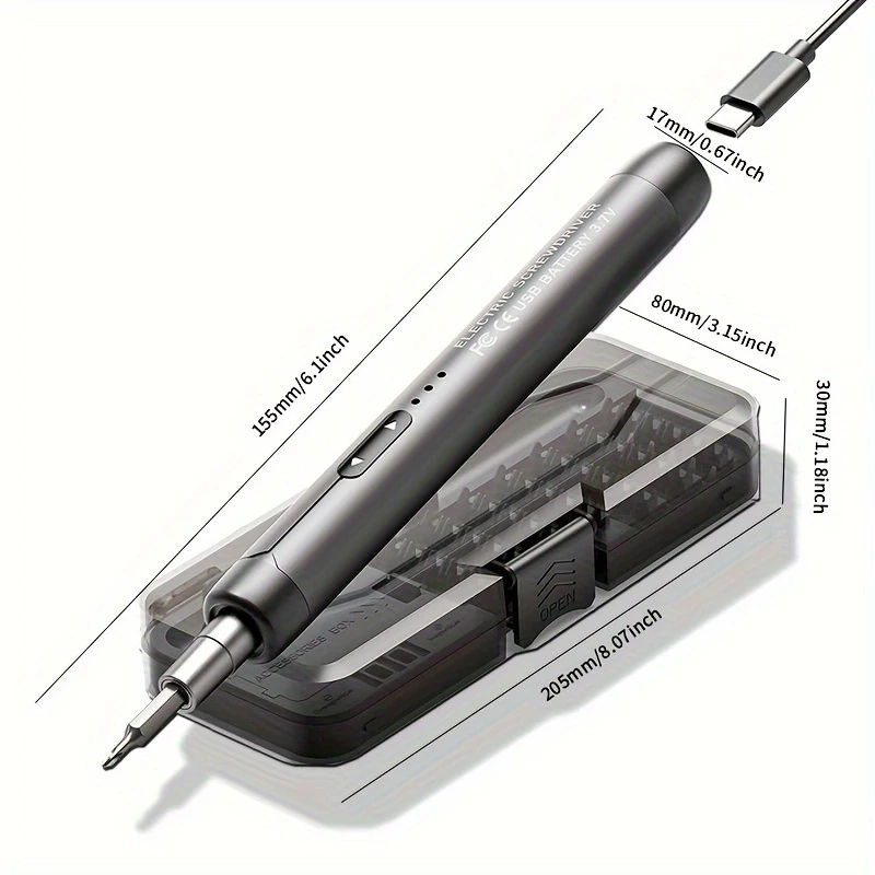 Parafusadeira elétrica de precisão recarregável 46 em 1