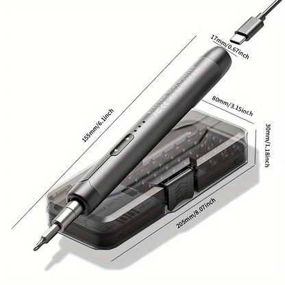Parafusadeira elétrica de precisão recarregável 46 em 1