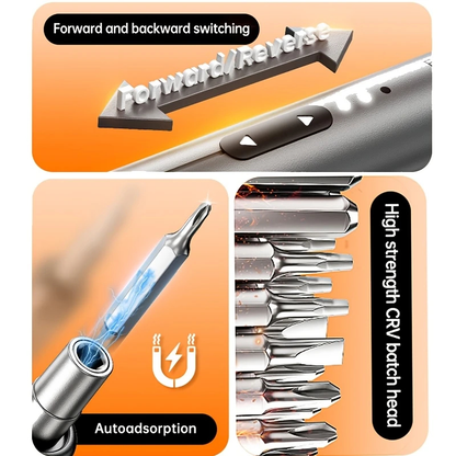 Parafusadeira elétrica de precisão recarregável 46 em 1